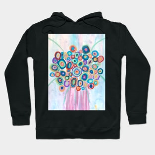 Bright Colourful Expressive abstract Florals Hoodie